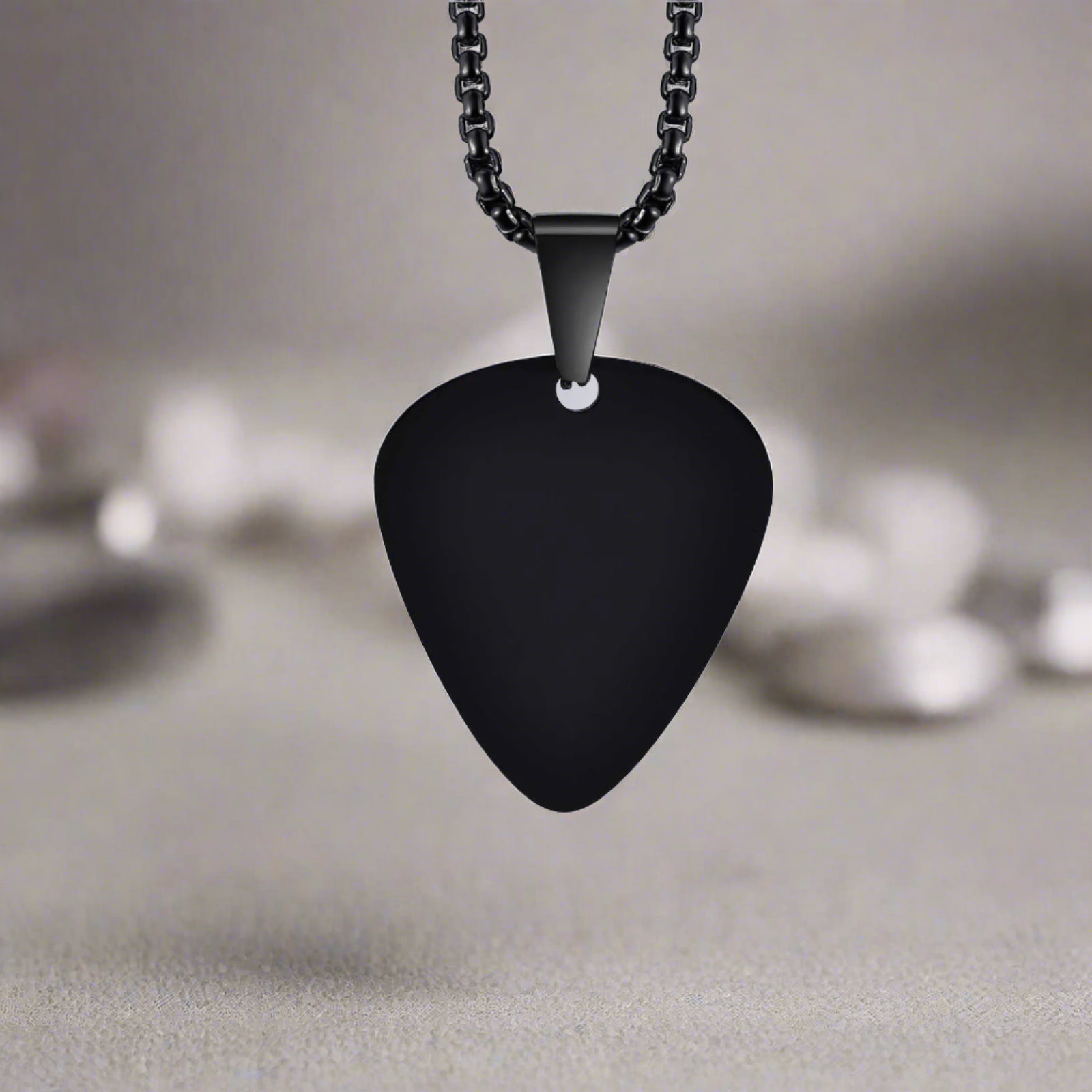 Collar "Melodia de Sombra" Acero Satinado Premium — joyería artesanal Eklipse plata 925