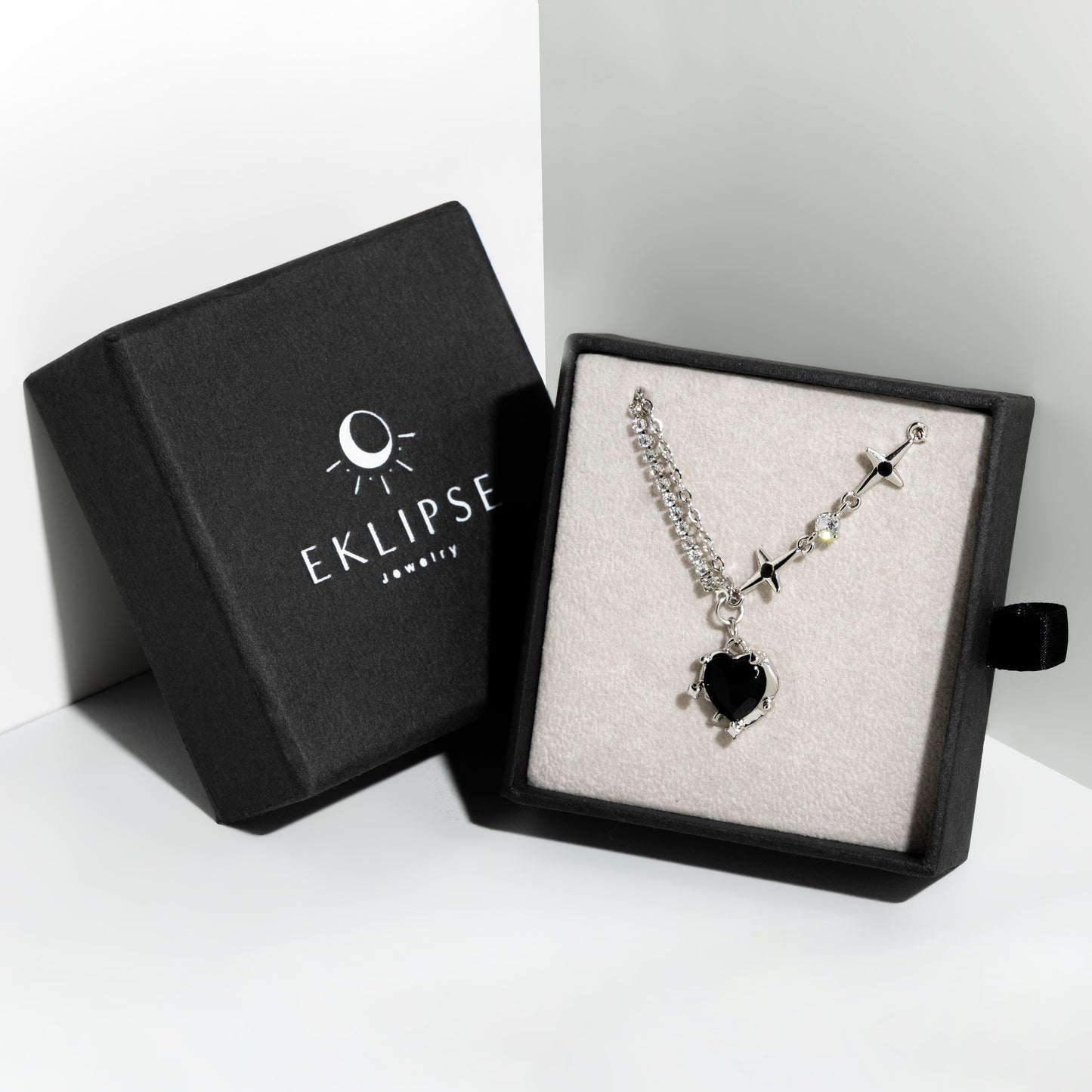 Collar Corazón de Sombra ® — joyería artesanal Eklipse plata 925