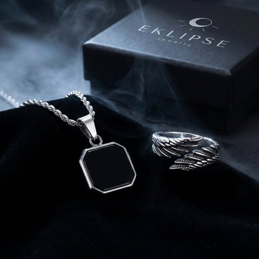 Dúo del Destino ® — collar y anillo con estuche Eklipse