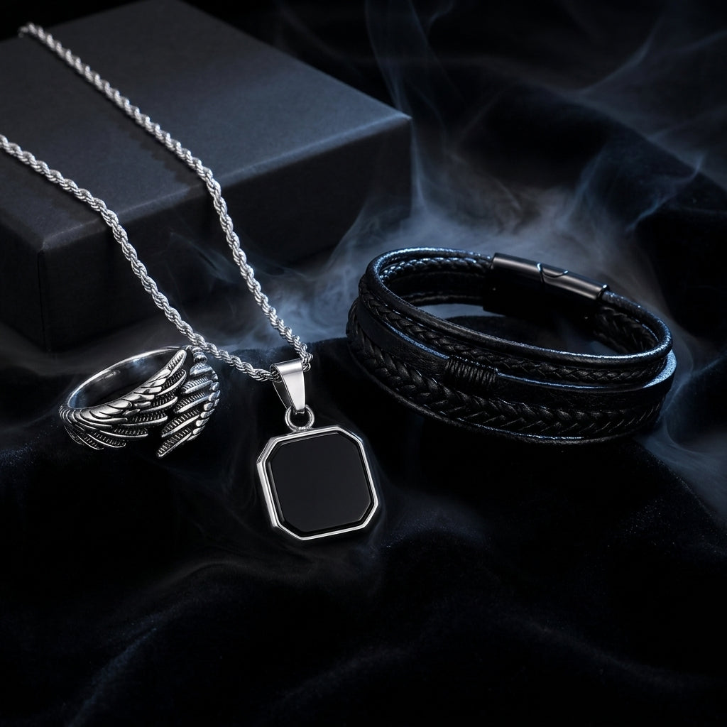 Trilogía del Alma — set completo Collar, Anillo y Pulsera Eklipse