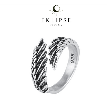 Anillo Ala del Destino — ángulo lateral del diseño