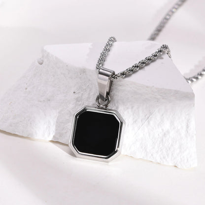Collar Espejo del Alma plata 925 — vista frontal con brillo de circonia
