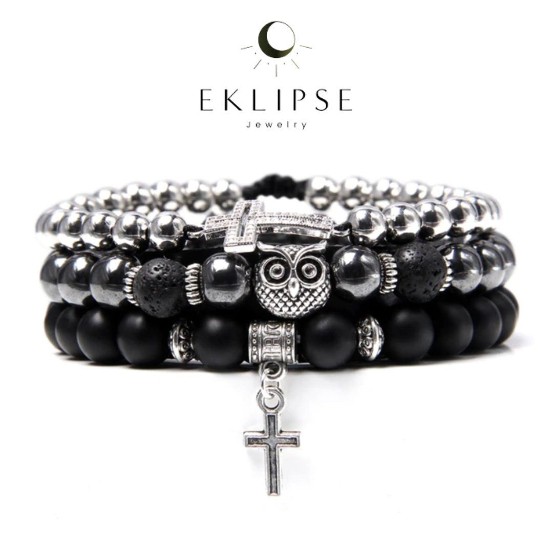 Conjunto de Pulseras "Trilogía del Alma" — joyería artesanal Eklipse plata 925