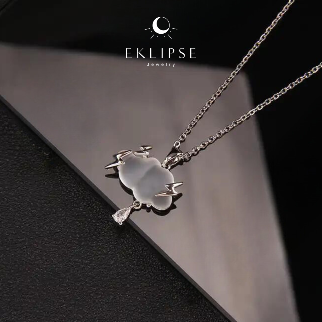 Collar "Nube del Alma" Cristal Hecho a Mano — joyería artesanal Eklipse plata 925