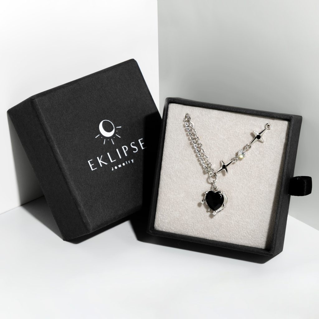 Collar Corazón de Sombra ® — joyería artesanal Eklipse plata 925