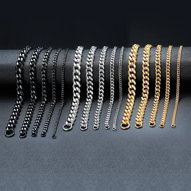 Pulsera Cubana de Acero Inoxidable — joyería artesanal Eklipse plata 925