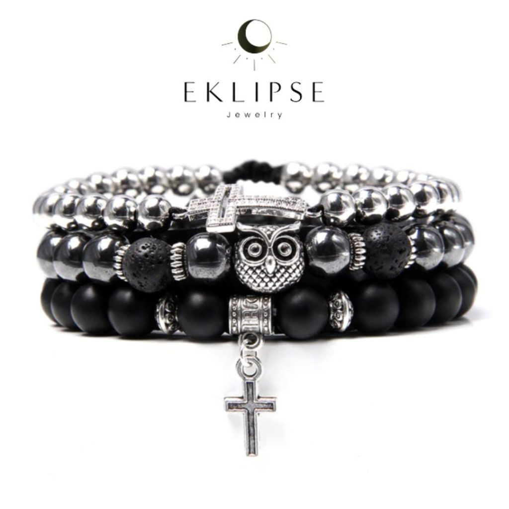 Conjunto de Pulseras "Trilogía del Alma" — joyería artesanal Eklipse plata 925