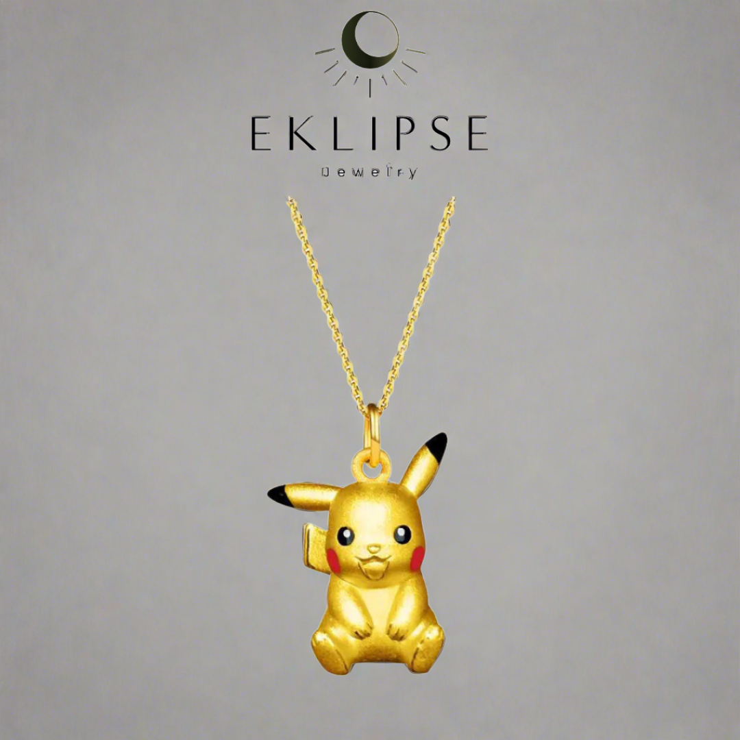 Eklipse ® Collar de Pikachu Oro Edición Limitada Hecho a Mano — joyería artesanal Eklipse plata 925